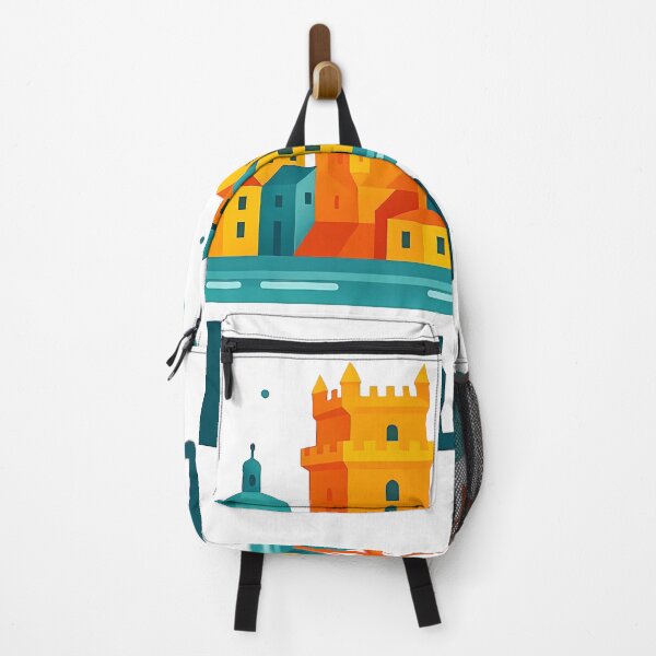 Item preview, Lisbon Portugal Travel Souvenir - Belem Tower & 25 de Abril Bridge Art designed and sold by OzzFrequency.