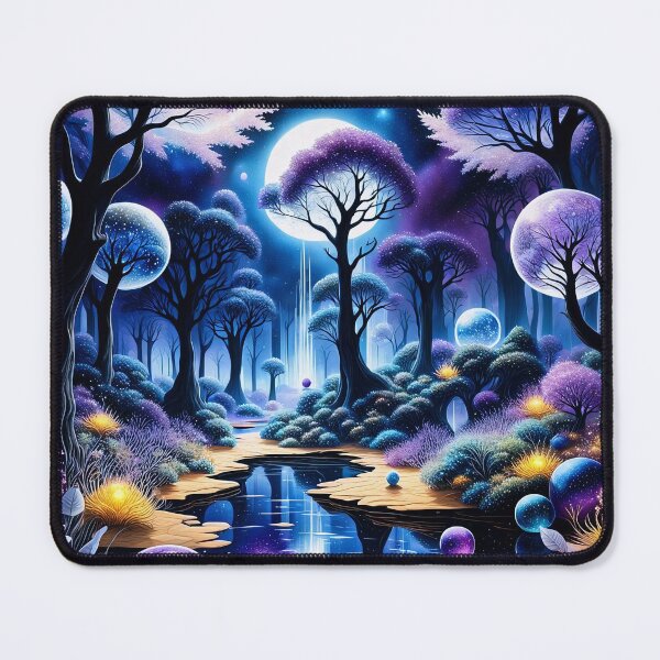 Item preview, Purple Night Time Moonlit Surreal Forest designed and sold by RelinCreates.