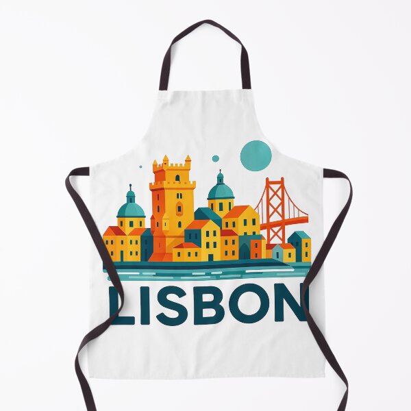 Item preview, Lisbon Portugal Travel Souvenir - Belem Tower & 25 de Abril Bridge Art designed and sold by OzzFrequency.