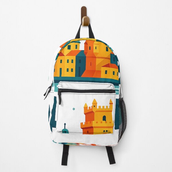 Item preview, Lisbon Portugal Travel Souvenir - Belem Tower & 25 de Abril Bridge Art designed and sold by OzzFrequency.