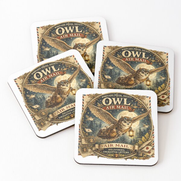 Item preview, Owl Air Mail Woodland Postal Society designed and sold by Mosslume Studio.