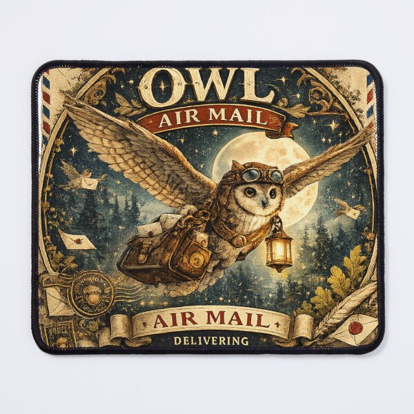 Item preview, Owl Air Mail Woodland Postal Society designed and sold by Mosslume Studio.