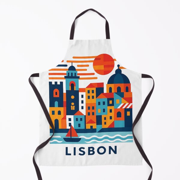 Item preview, Lisbon Portugal Travel Souvenir - Belem Tower & 25 de Abril Bridge Art designed and sold by OzzFrequency.