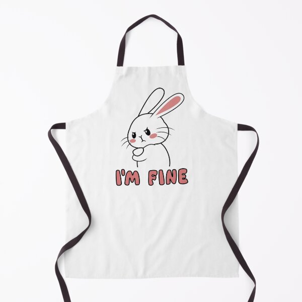 Item preview, I'm fine - grumpy bunny, funny & cute designed and sold by tentihandmade.
