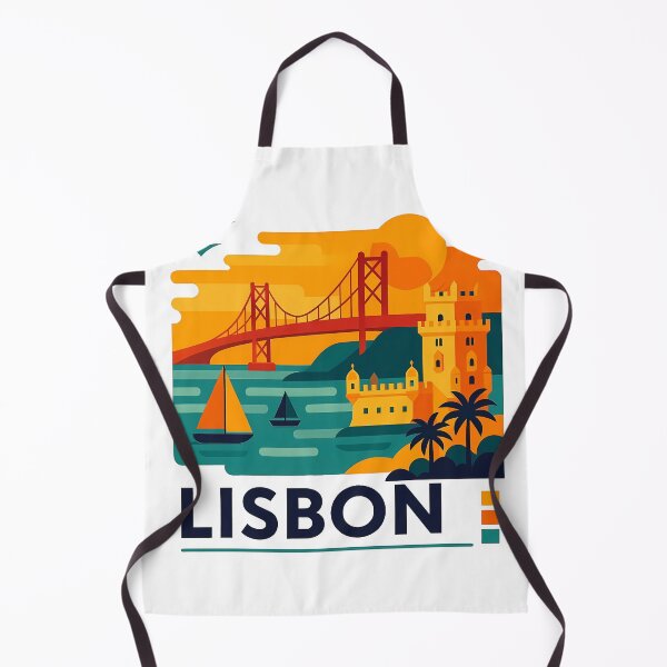 Item preview, Lisbon Portugal Travel Souvenir - Belem Tower & 25 de Abril Bridge Art designed and sold by OzzFrequency.