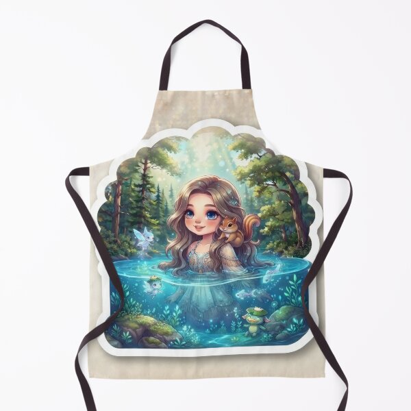 Item preview, Adorable river spirit with its squirrel companion designed and sold by Azurart2.