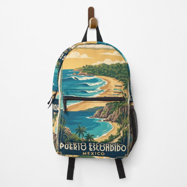 Item preview, Puerto Escondido Mexico Vintage Travel Poster – Oaxaca Beach Retro Art designed and sold by Bomax121.