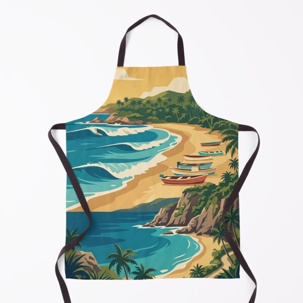 Item preview, Puerto Escondido Mexico Vintage Travel Poster – Oaxaca Beach Retro Art designed and sold by Bomax121.