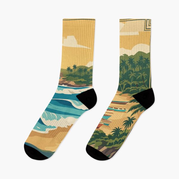 Item preview, Puerto Escondido Mexico Vintage Travel Poster – Oaxaca Beach Retro Art designed and sold by Bomax121.