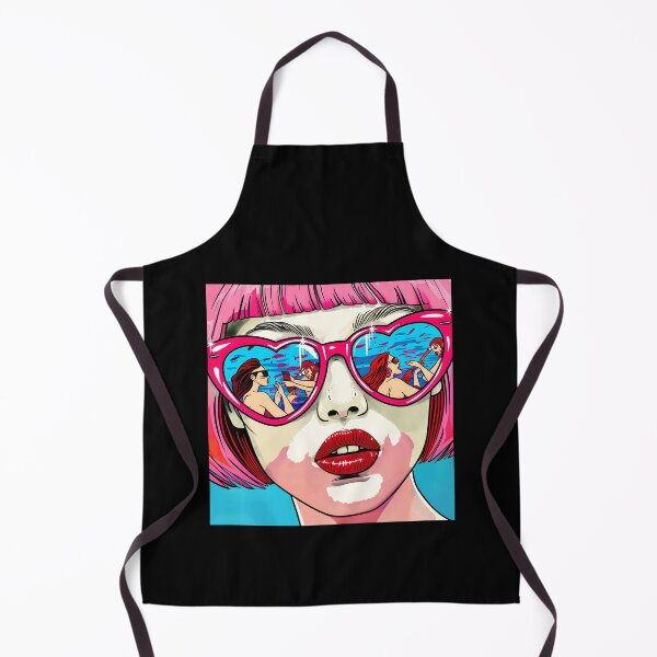 Item preview, Pop Art Pink Hair Female With Heart Sunglasses designed and sold by DEC02.