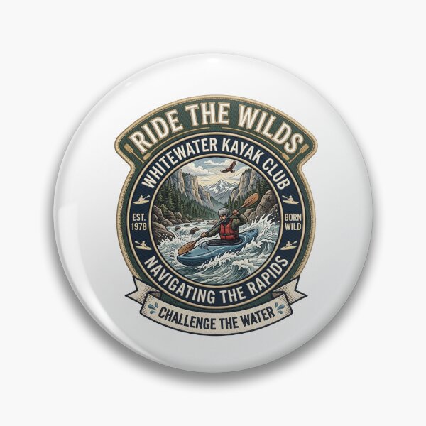 Item preview, Whitewater Kayak Club Badge designed and sold by Roy & Tiffany.