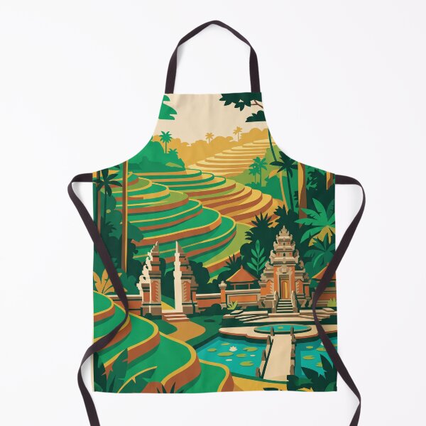 Item preview, Ubud Indonesia Vintage Travel Poster – Bali Rice Terraces Retro Art designed and sold by Bomax121.