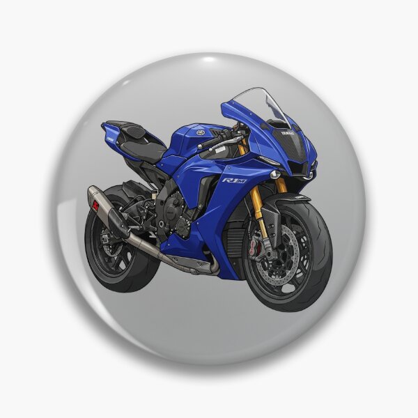 Item preview, Blue Yamaha YZF-R1M Carbon Fiber Superbike Motorcycle Vector Illustration designed and sold by Motorline44.