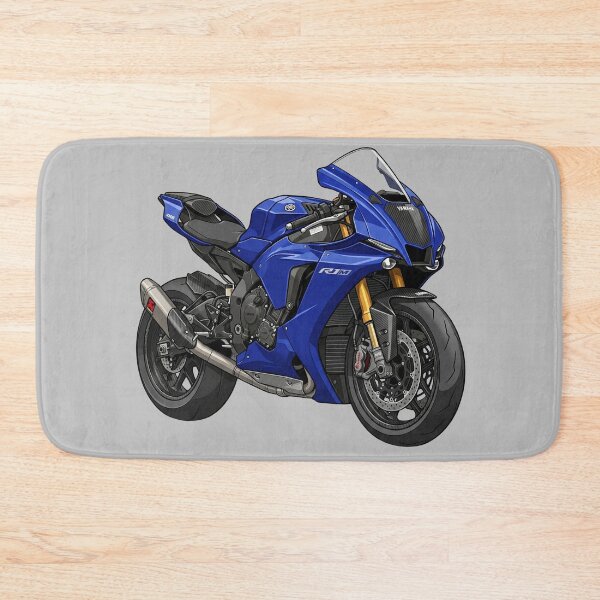 Item preview, Blue Yamaha YZF-R1M Carbon Fiber Superbike Motorcycle Vector Illustration designed and sold by Motorline44.