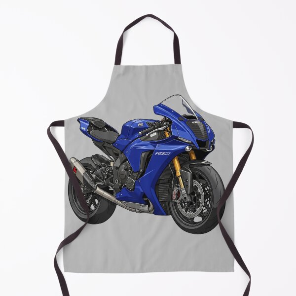 Item preview, Blue Yamaha YZF-R1M Carbon Fiber Superbike Motorcycle Vector Illustration designed and sold by Motorline44.