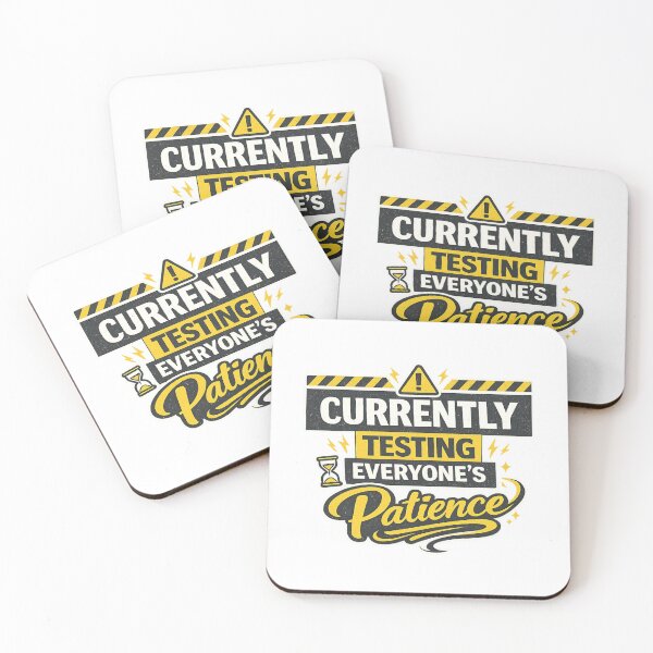 Item preview, Currently Testing Everyone's Patience Funny Sarcastic Warning Sign Humor Design designed and sold by SoulThread Studio.