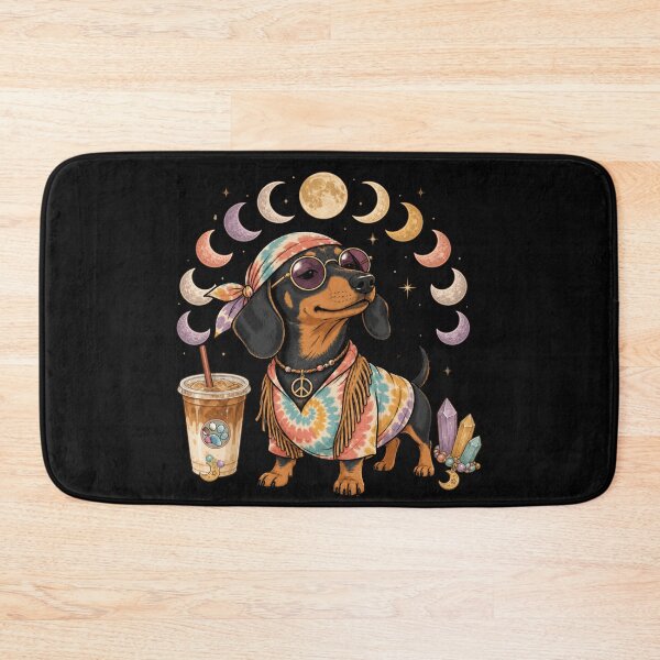 Item preview, Hippie Dachshund Tie Dye Boho Wiener Dog designed and sold by Cute & Sassy Custom Gifting Boutiques.