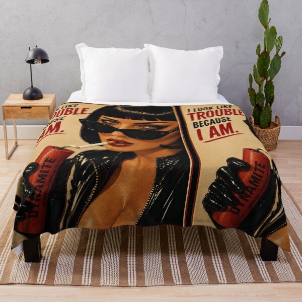 Item preview, I Look Like Trouble Because I Am – Retro Vintage Femme Fatale Attitude Design designed and sold by obstinator.