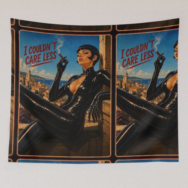 Item preview, I Couldn't Care Less – Retro Vintage Femme Fatale Attitude Design designed and sold by obstinator.