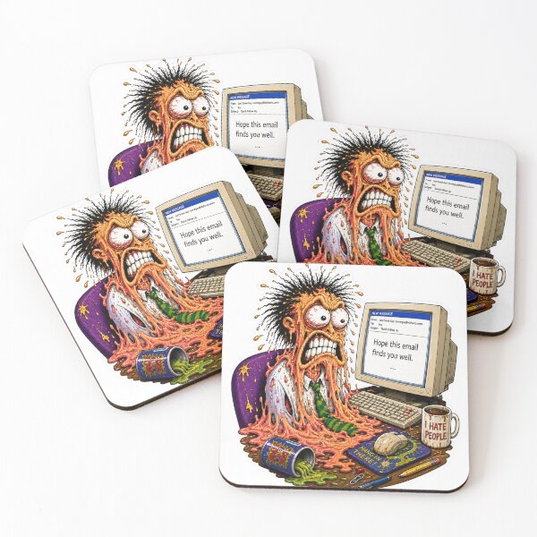 Item preview, Hope This Email Finds You Well – Melting Office Worker | Funny Corporate Email Sticker designed and sold by RocknRollMunkey.