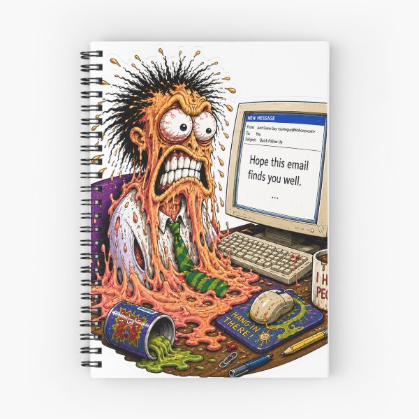 Item preview, Hope This Email Finds You Well – Melting Office Worker | Funny Corporate Email Sticker designed and sold by RocknRollMunkey.