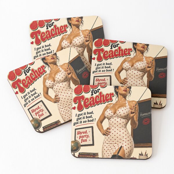 Item preview, Hot for Teacher - Retro 80s Rock Inspired Vintage Design designed and sold by obstinator.