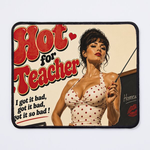 Item preview, Hot for Teacher - Retro 80s Rock Inspired Vintage Design designed and sold by obstinator.
