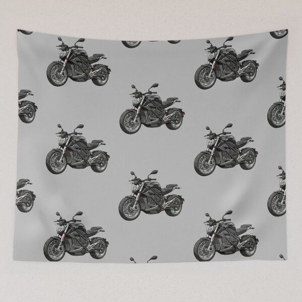Item preview, Black Zero SR/F Electric Streetfighter Motorcycle Vector Illustration designed and sold by Motorline44.