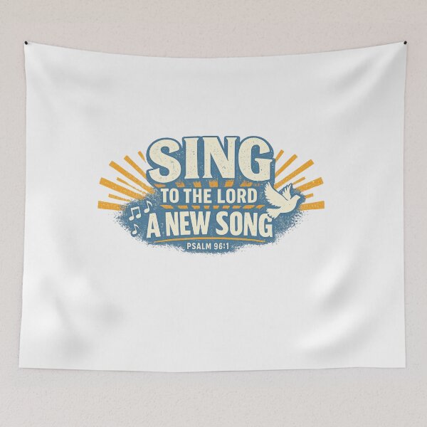 Item preview, Sing To The Lord A New Song Psalm 96:1 Christian Worship Design designed and sold by SoulThread Studio.