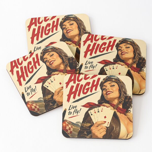 Item preview, Aces High - Retro 80s Metal Inspired Vintage Design designed and sold by obstinator.