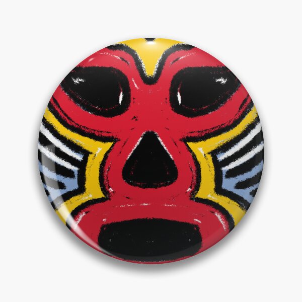 Item preview,  El Fuego – Lucha Mask No. 03 | Original Graphic Folk Art by GWART designed and sold by GWARTGB.
