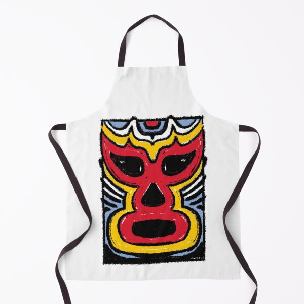 Item preview, El Fuego – Lucha Mask No. 03 | Original Graphic Folk Art by GWART designed and sold by GWARTGB.