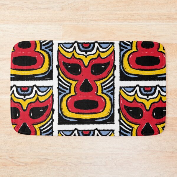Item preview,  El Fuego – Lucha Mask No. 03 | Original Graphic Folk Art by GWART designed and sold by GWARTGB.