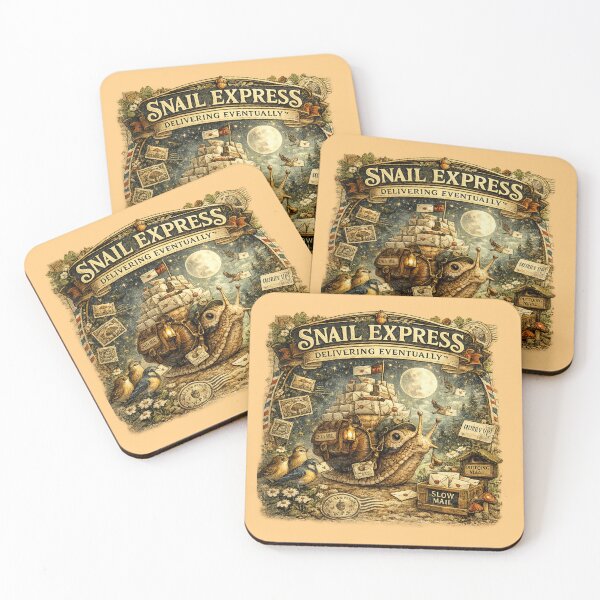 Item preview, Snail Express Woodland Mail Delivery designed and sold by Mosslume Studio.