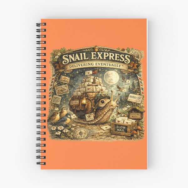 Item preview, Snail Express Woodland Mail Delivery designed and sold by Mosslume Studio.
