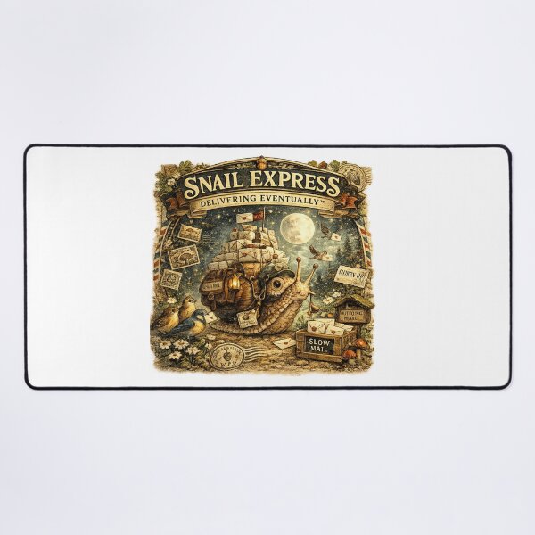Item preview, Snail Express Woodland Mail Delivery designed and sold by Mosslume Studio.