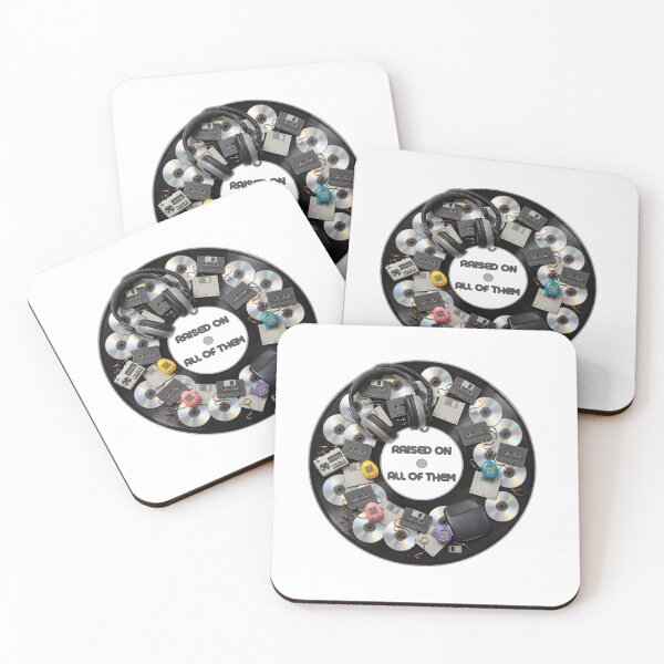 Item preview, Raised On All Of Them - Funny 90s Nostalgia Retro Music Tech Wreath designed and sold by Neurospicy Trolls.