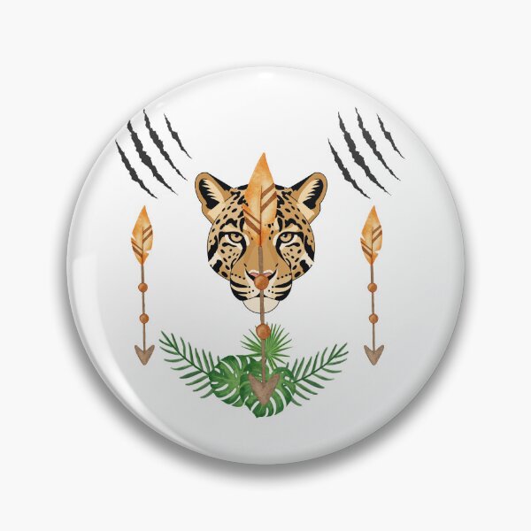 Item preview, Geometric Leopard with Feathers and Leaves designed and sold by DidiDesignShop.