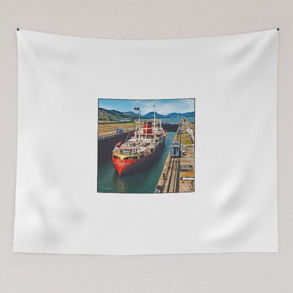 Item preview, Panama Canal, Miraflores Locks, June 24, 1960, Reefer Ship designed and sold by AMacGPhilly.