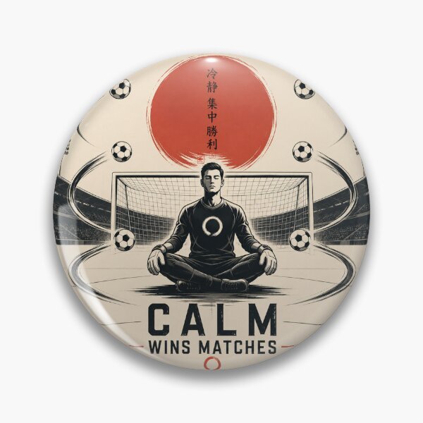 Item preview, Calm Wins Matches – Zen Goalkeeper | Minimal Football Soccer Premium Athletic Streetwear Graphic designed and sold by warlistop.