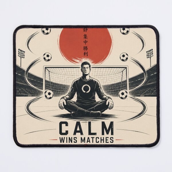 Item preview, Calm Wins Matches – Zen Goalkeeper | Minimal Football Soccer Premium Athletic Streetwear Graphic designed and sold by warlistop.