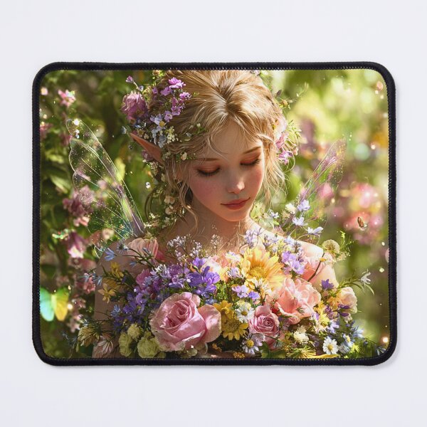 Item preview, Enchanted Wildflower Fairy Bouquet Art designed and sold by Storybook Botanica.