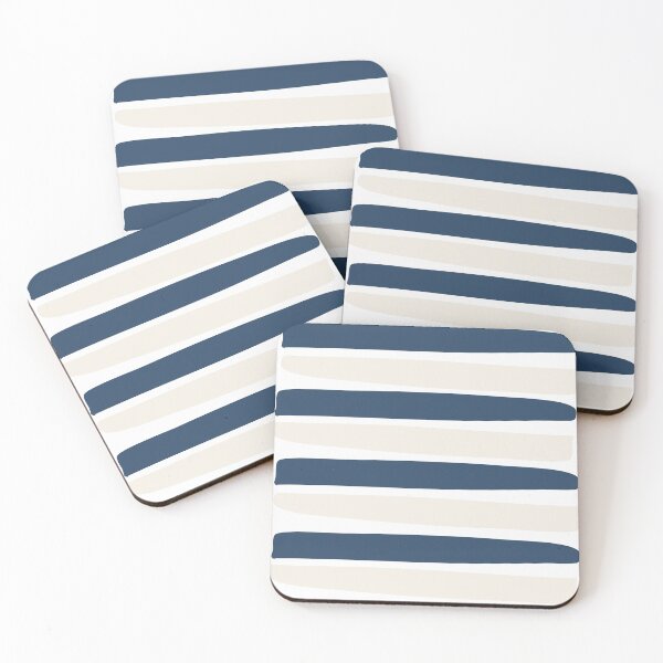 Item preview, Coastal Navy Wavy Stripe Pattern designed and sold by FawnFeatherCo.