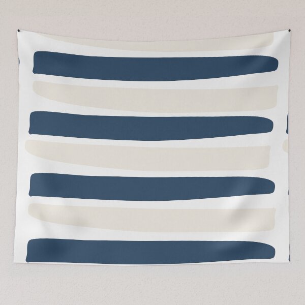 Item preview, Coastal Navy Wavy Stripe Pattern designed and sold by FawnFeatherCo.
