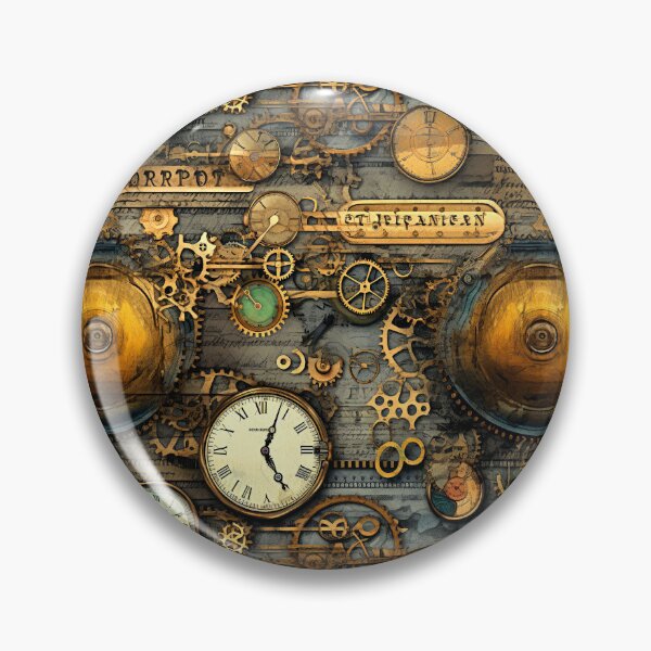 Item preview, Steampunk Grunge Retro Vintage Clock Designs Pattern designed and sold by DEC02.
