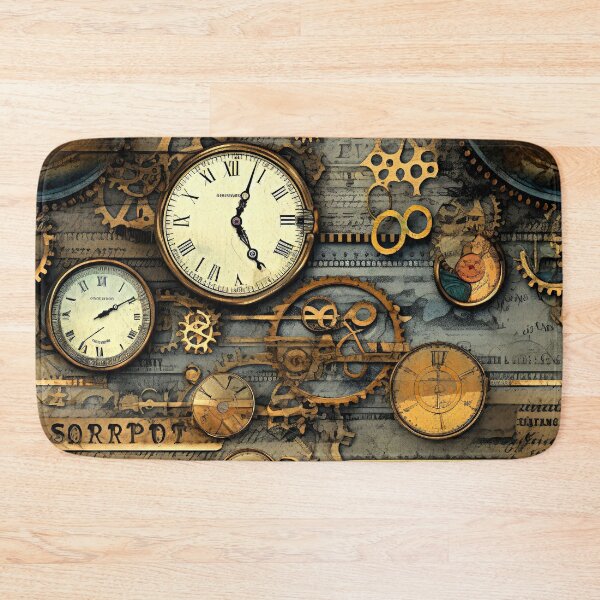 Item preview, Steampunk Grunge Retro Vintage Clock Designs Pattern designed and sold by DEC02.