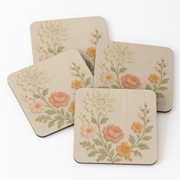 Item preview, Floral Embroidery Bouquet — Botanical Poster/Card designed and sold by SweetManar.