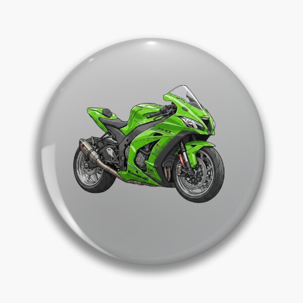Item preview, Green Kawasaki Ninja ZX-10R KRT Edition Superbike Motorcycle Vector Illustration designed and sold by Motorline44.