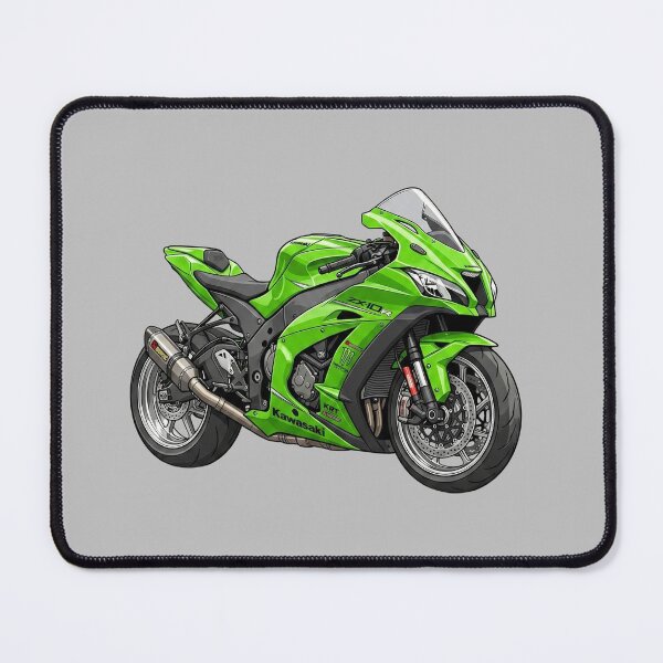Item preview, Green Kawasaki Ninja ZX-10R KRT Edition Superbike Motorcycle Vector Illustration designed and sold by Motorline44.