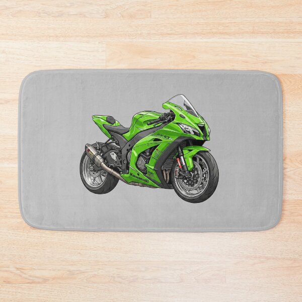 Item preview, Green Kawasaki Ninja ZX-10R KRT Edition Superbike Motorcycle Vector Illustration designed and sold by Motorline44.